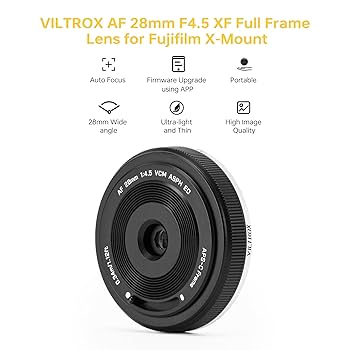 VILTROX AF 28mm F4.5 XF Xマウント Amazon.com : VILTROX AF 28mm F4.5 XF Full Frame Lens for X
